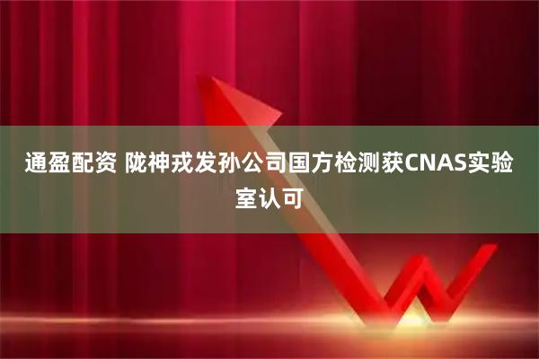 通盈配资 陇神戎发孙公司国方检测获CNAS实验室认可