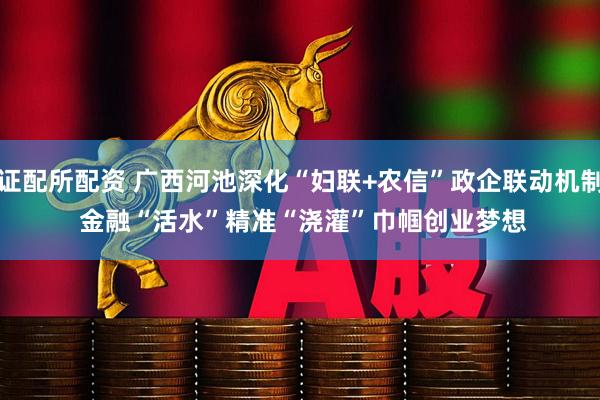证配所配资 广西河池深化“妇联+农信”政企联动机制&#32;金融“活水”精准“浇灌”巾帼创业梦想