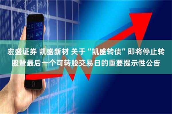 宏盛证券 凯盛新材 关于“凯盛转债”即将停止转股暨最后一个可转股交易日的重要提示性公告