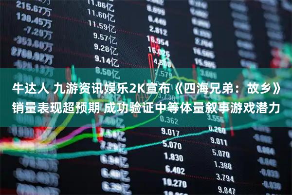 牛达人 九游资讯娱乐2K宣布《四海兄弟：故乡》销量表现超预期 成功验证中等体量叙事游戏潜力